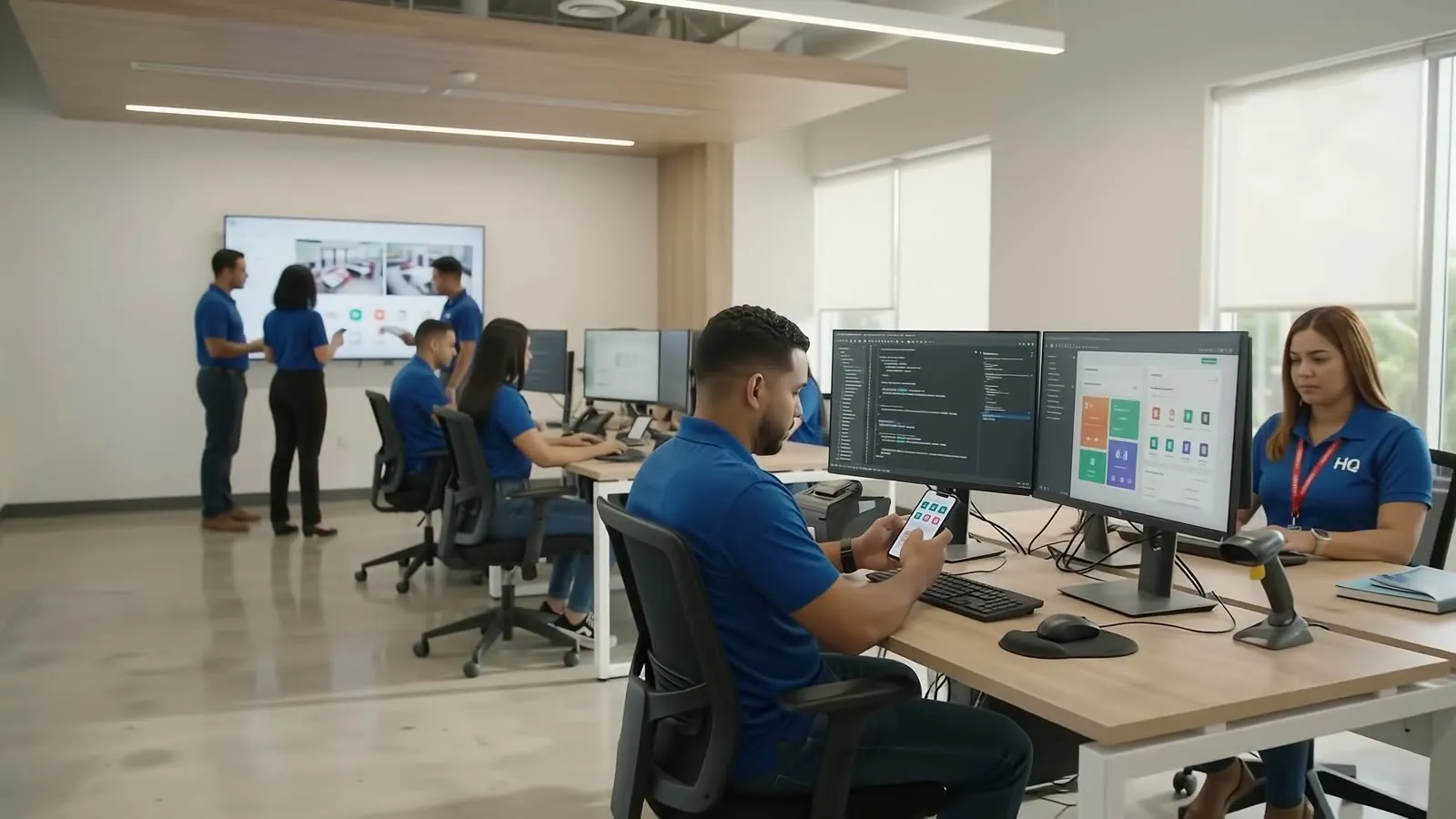 Programadores de High Quality trabajando en apps y sistemas